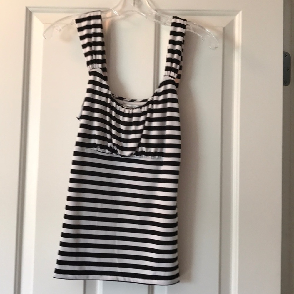 Cute black and white tank top